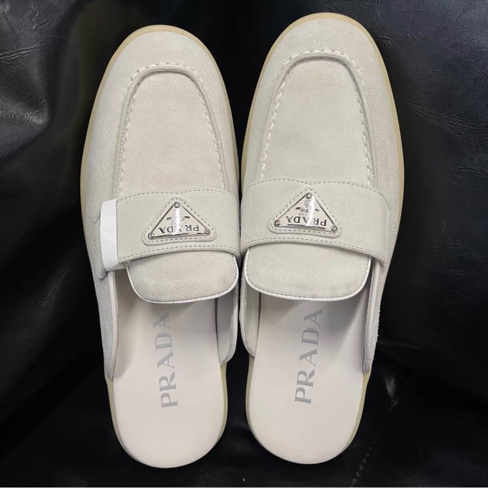 Prada Cream Mules